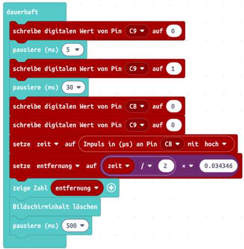 makecode-pulseIn-ultraschall-test