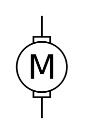 Gleichstrom-Elektromotor als Schaltsymbol.