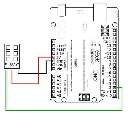 Schaltplan zum DHT-11 am Arduino.