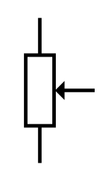 Schaltsymbol eines Potentiometers