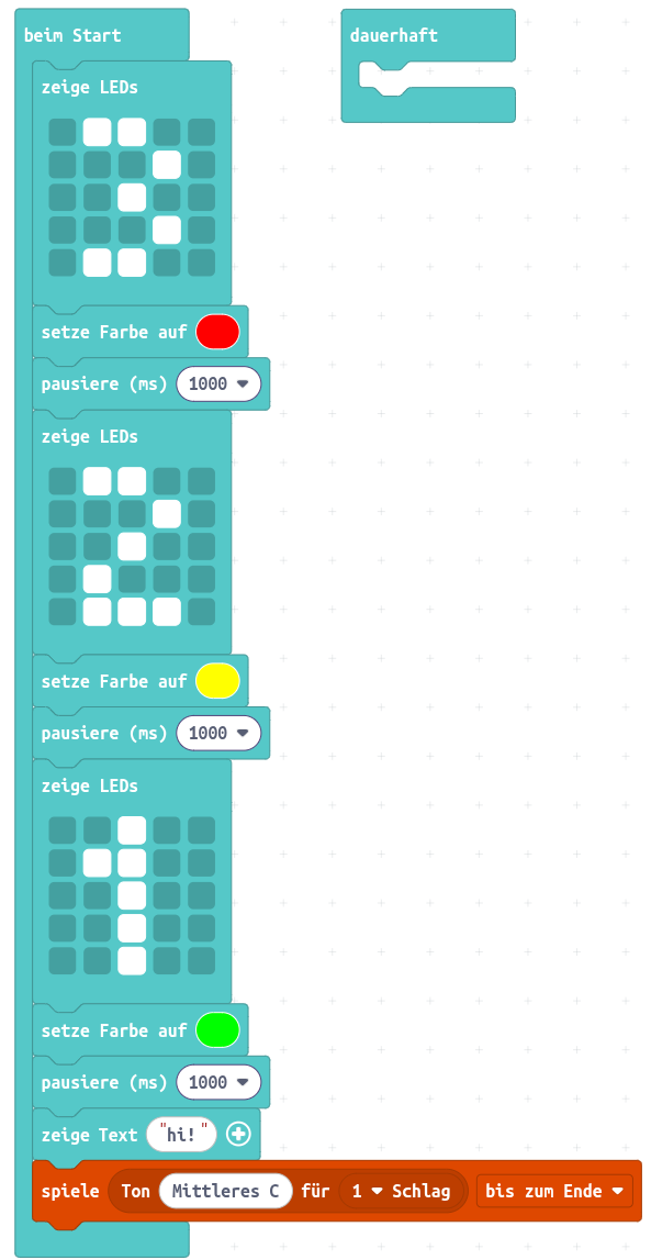 Erstes Programm für den Calliope. calliope-erstes-programm-makecode