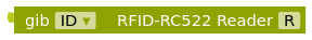 RFID-Block zum Erhalten der ID.
